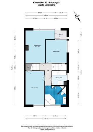Floorplan - Kaasmaker 12, 3171 HC Poortugaal